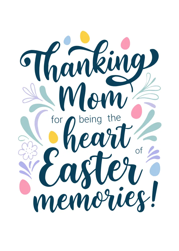 Easter Thank You Card for Mom