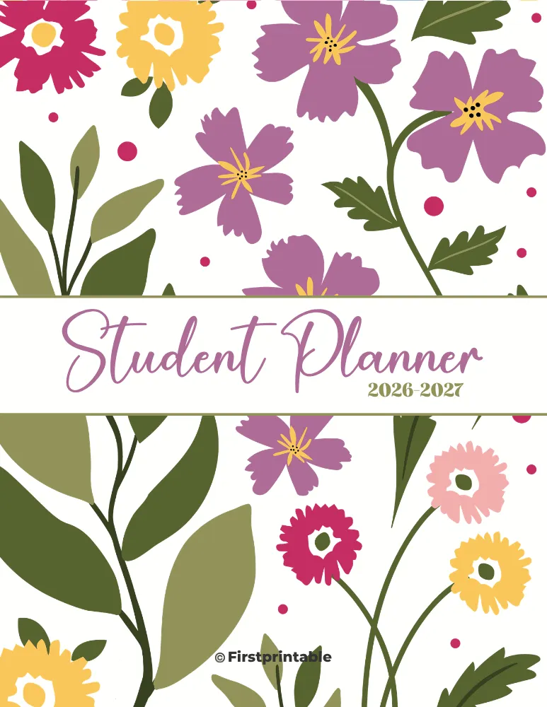 2026 - 27 Student Planner Custom Cover 03 - Front