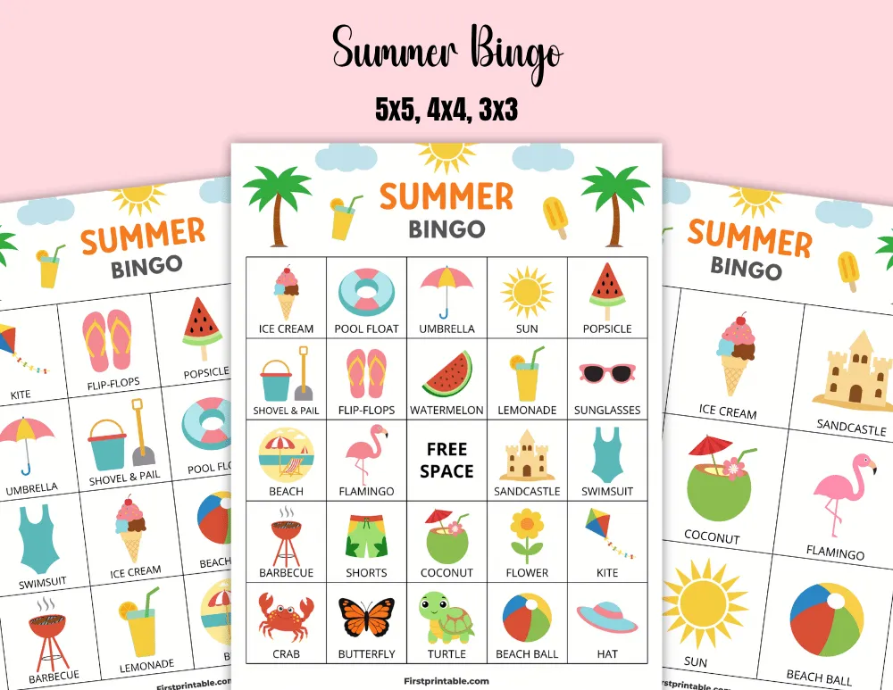 Printable Summer Bingo 01