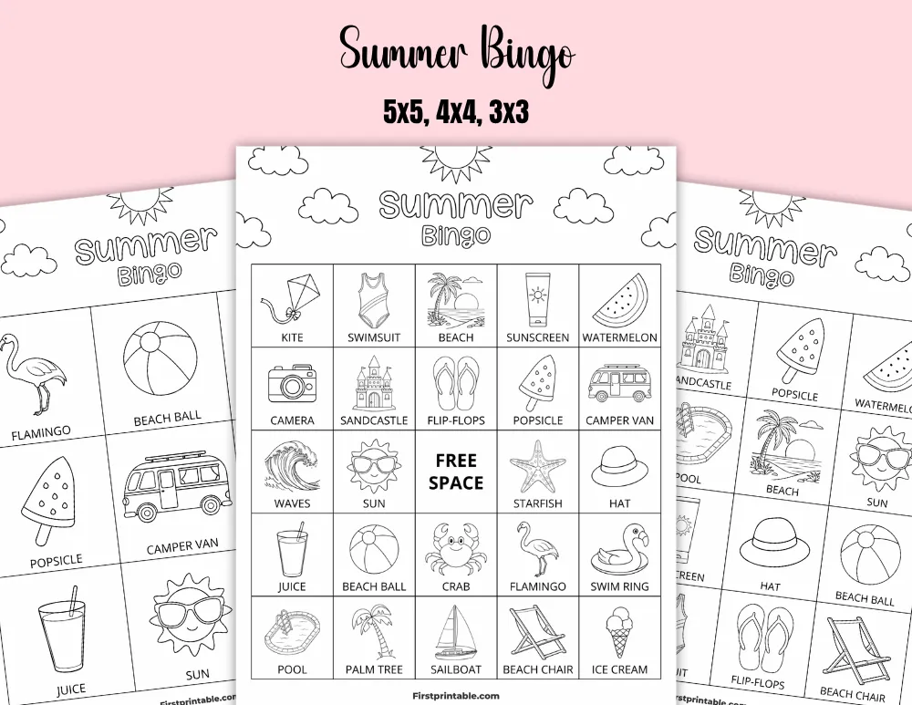 Printable Summer Bingo 02
