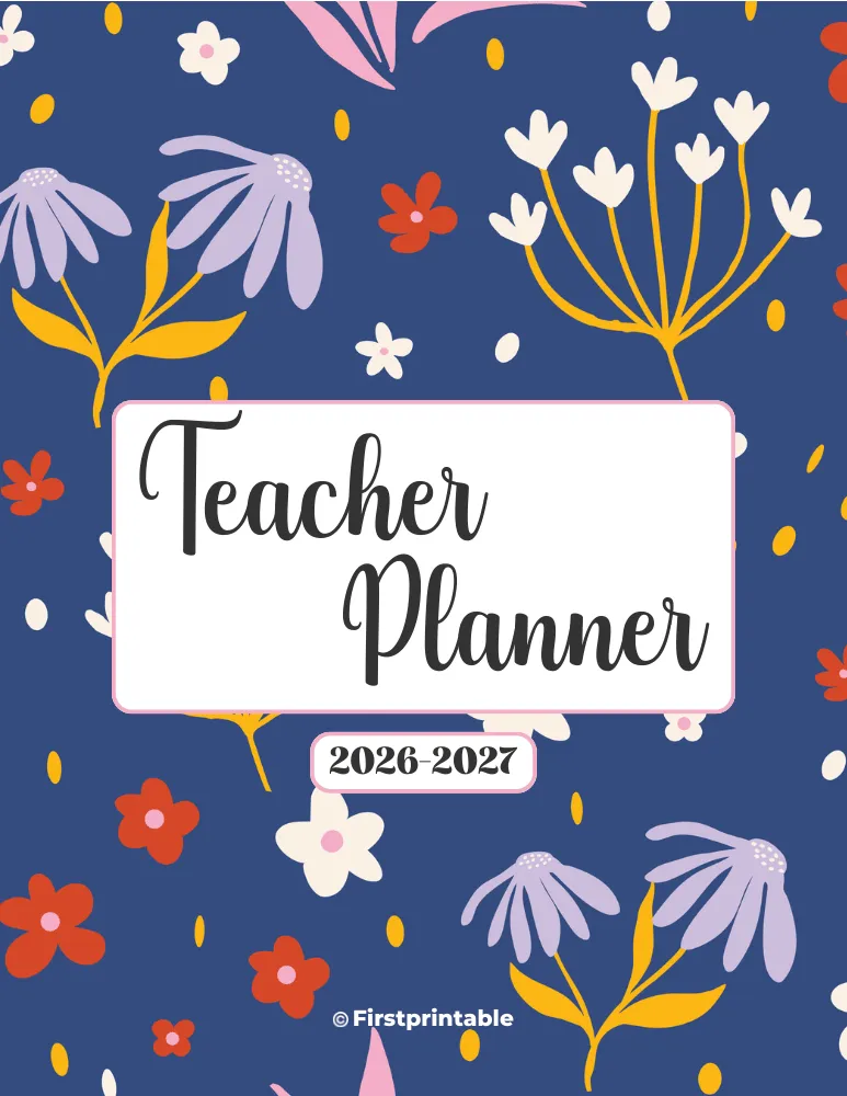 2026 - 27 Teacher Planner Custom Cover 01 - Front
