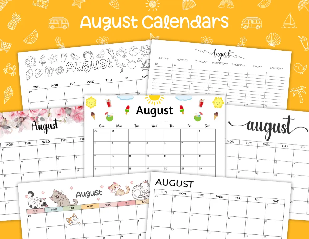 August Calendars