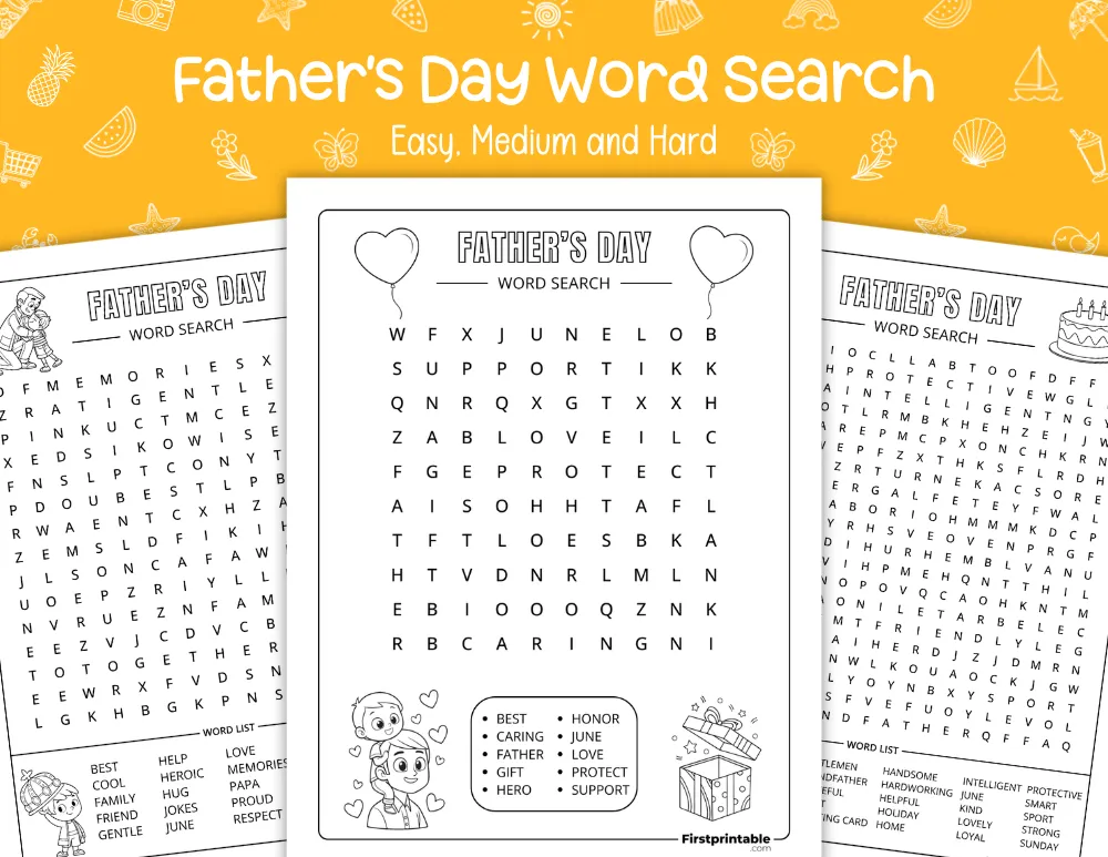 Father's Day Word Search