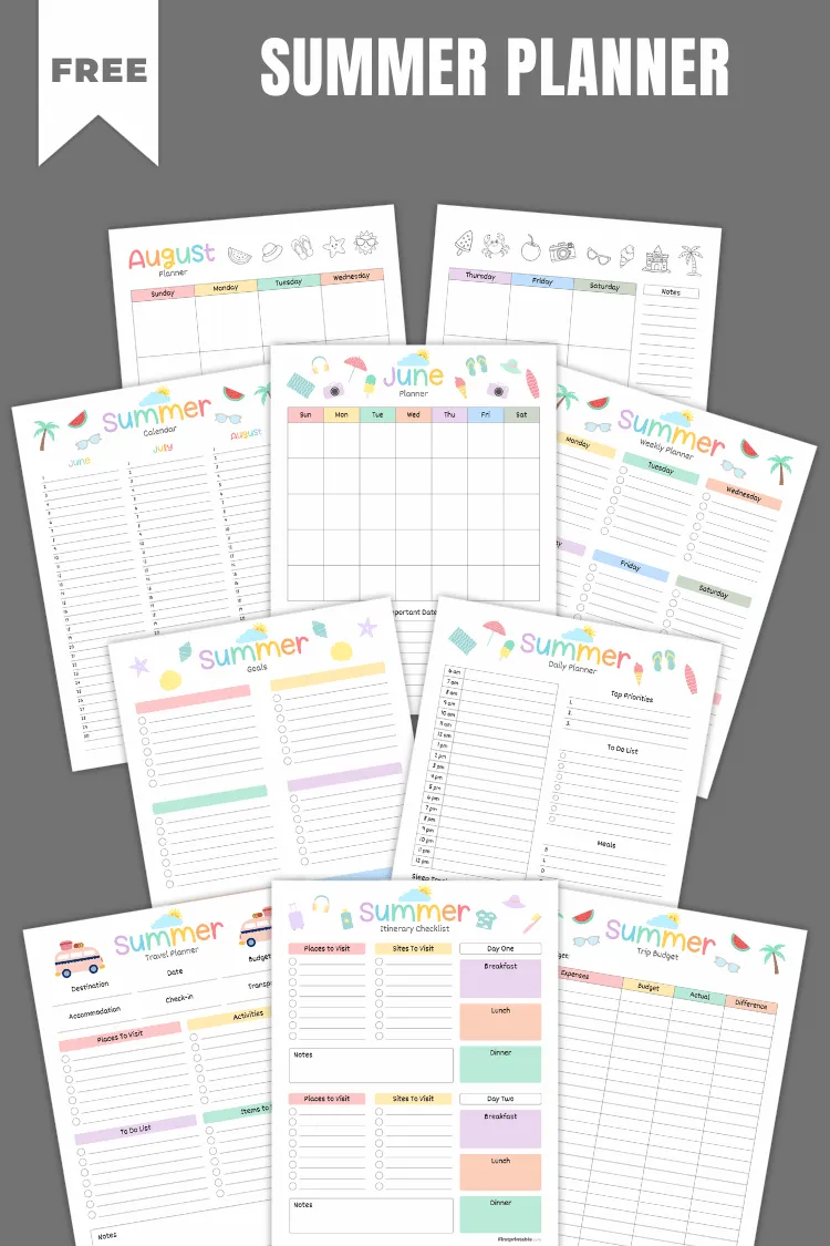 Summer Planner | Free PDF Printables