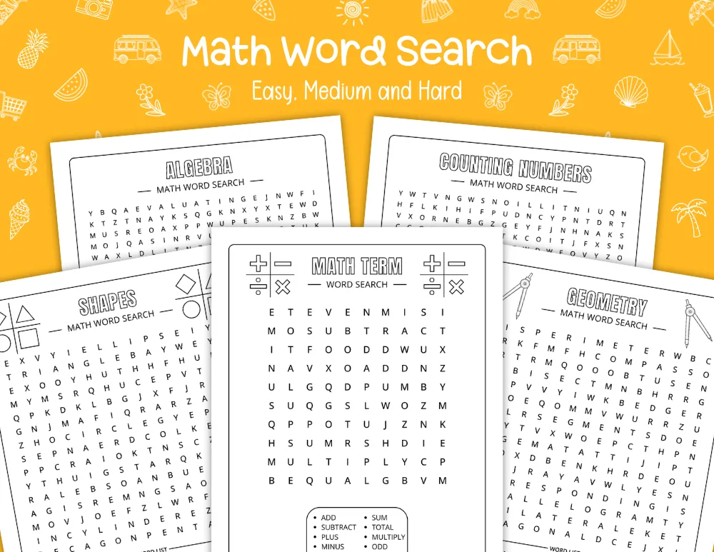 Math Word Search