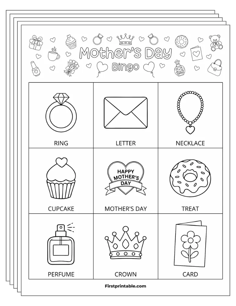 Mother's Day Bingo Cards 02 - 3x3 (30 Cards)