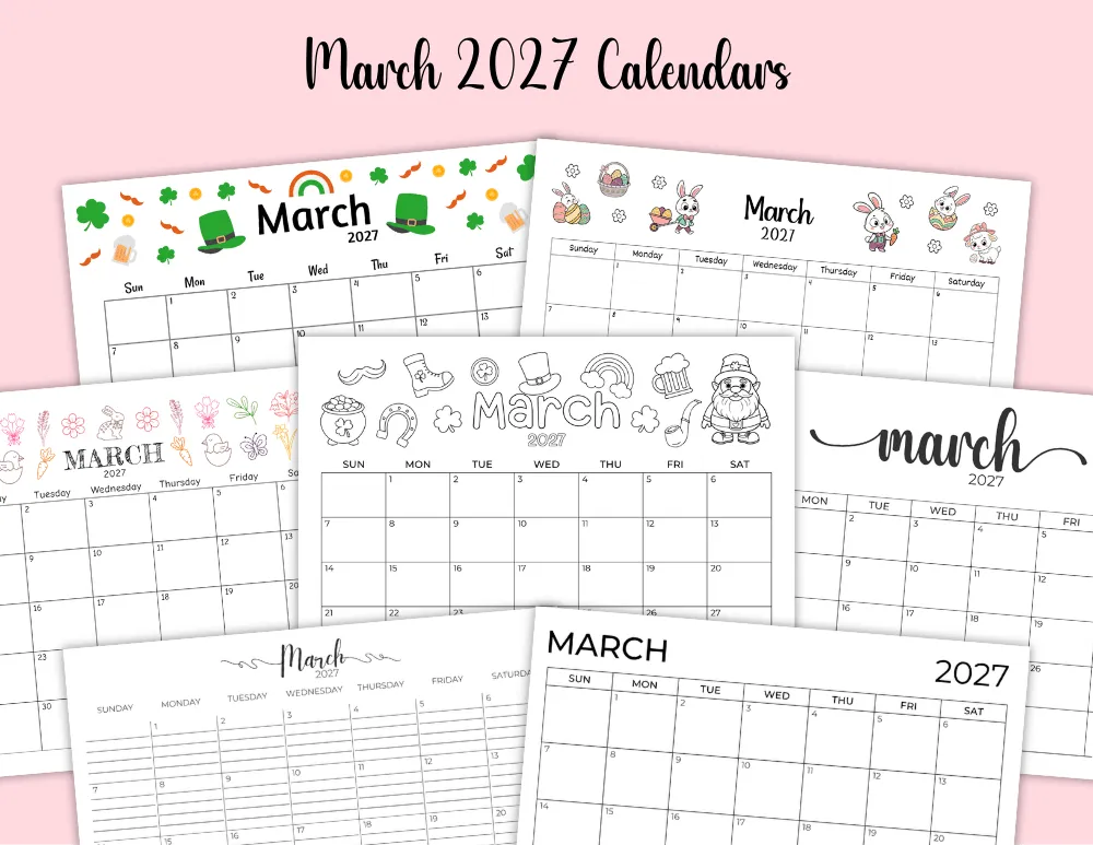 Printable 2027 March Calendar