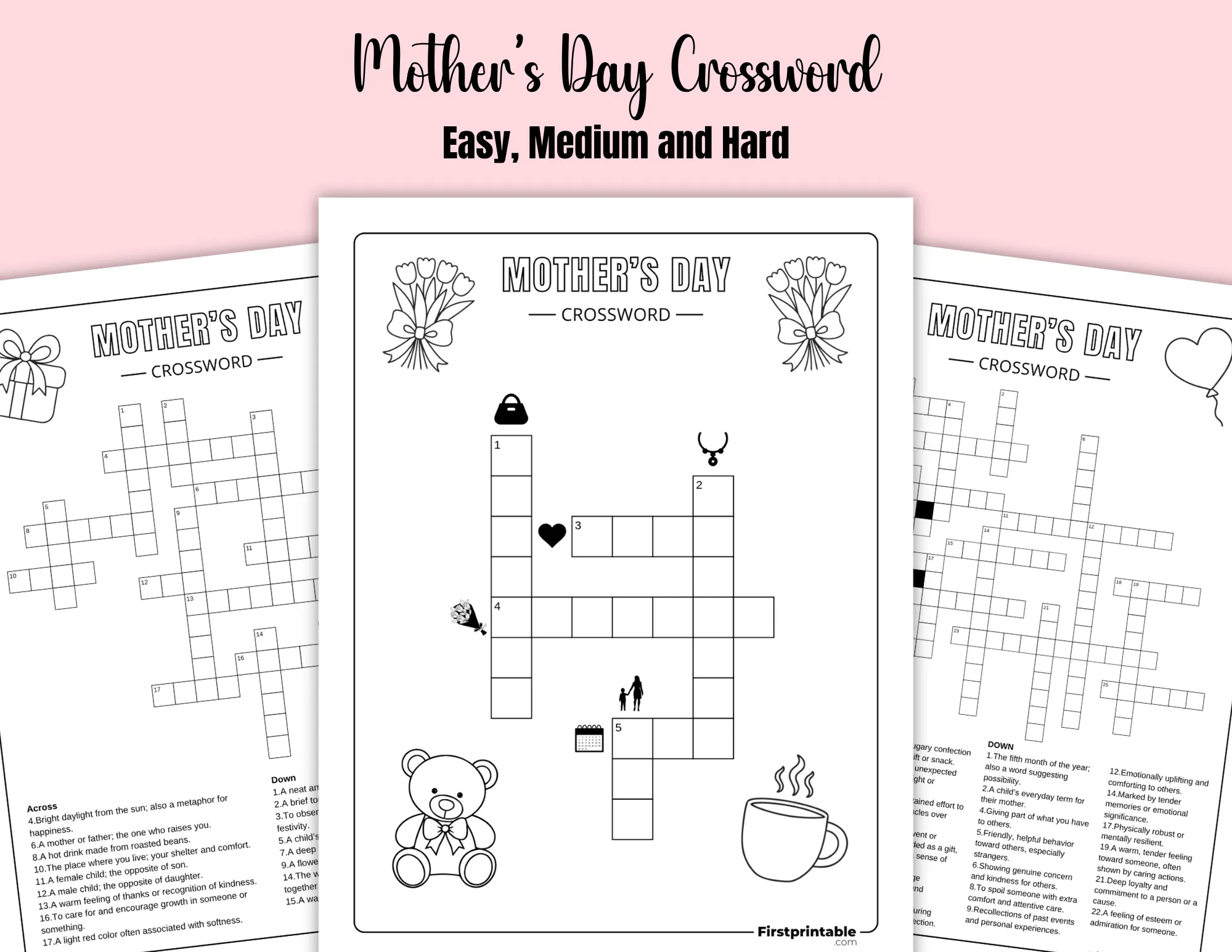 Printable Mother's Day Crossword