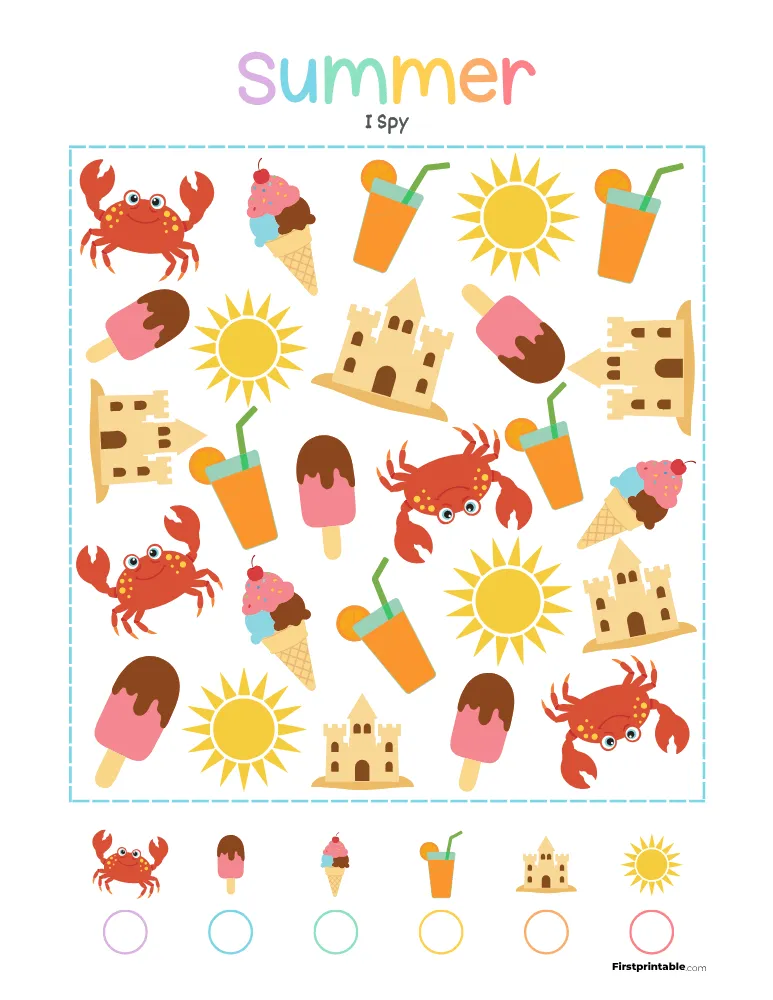 Summer I Spy - Easy 01