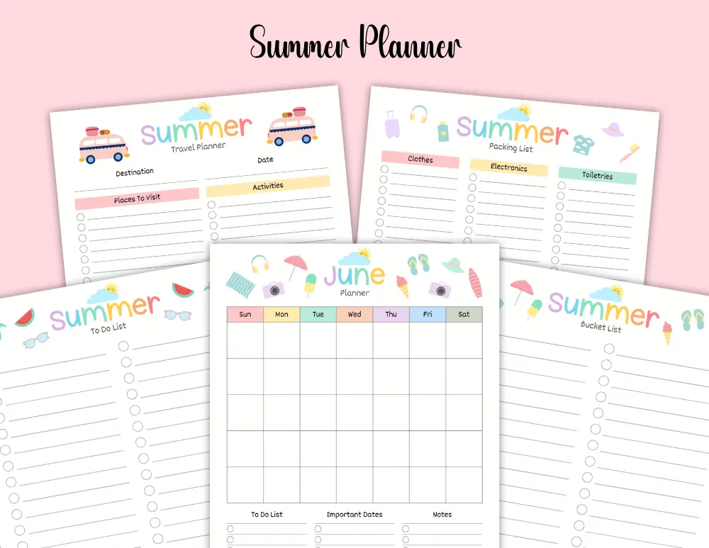 Printable Summer Planner 01
