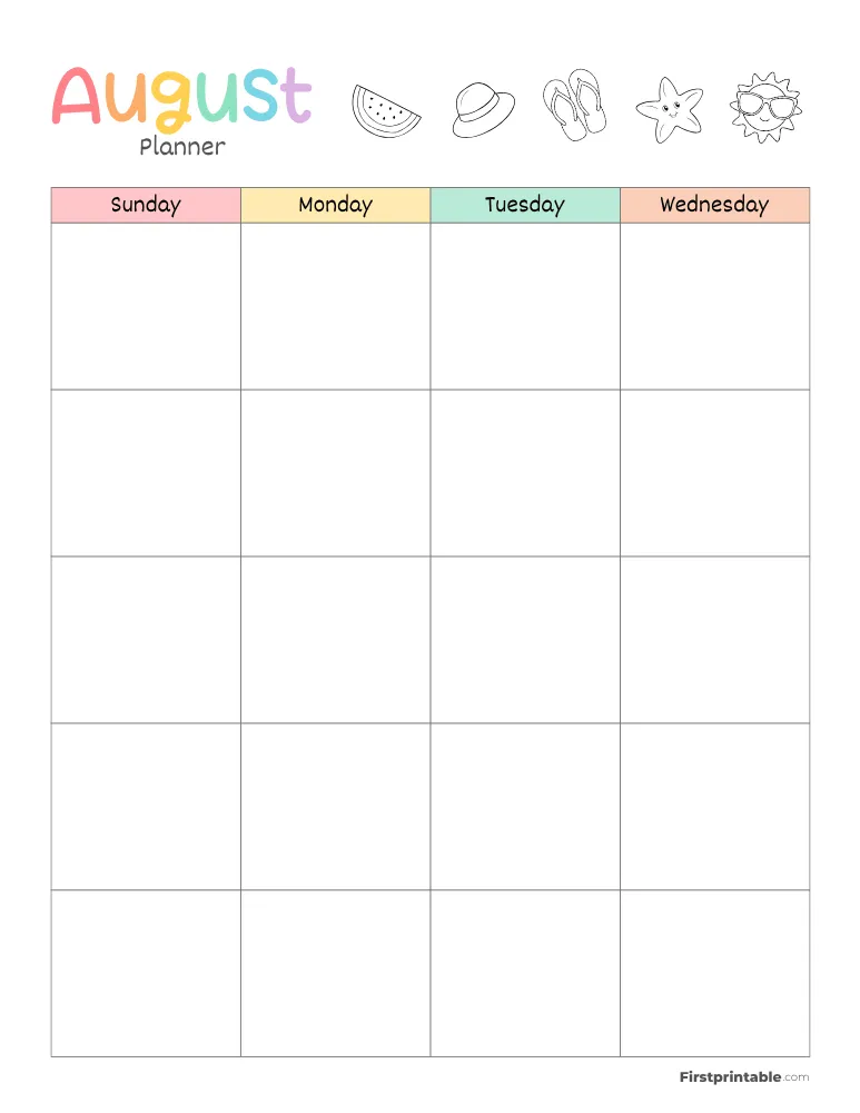 August Planner Page 01