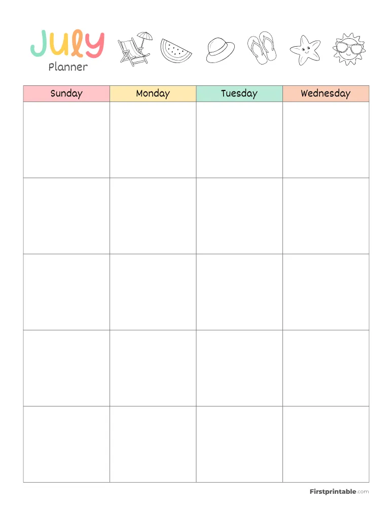 July Planner Page 01