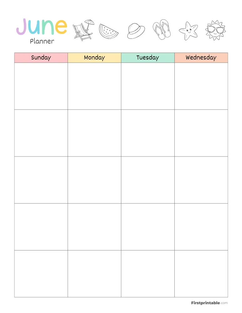 June Planner Page 01