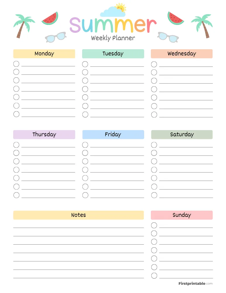 Summe Weekly Planner