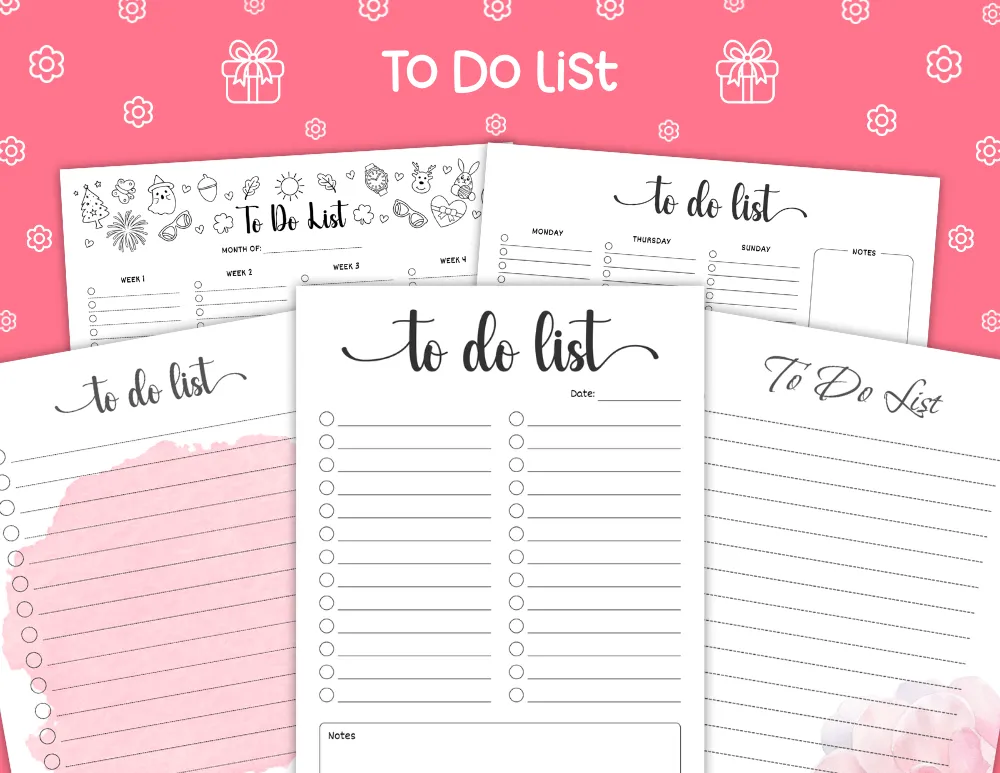 Mother's Day To List Templates