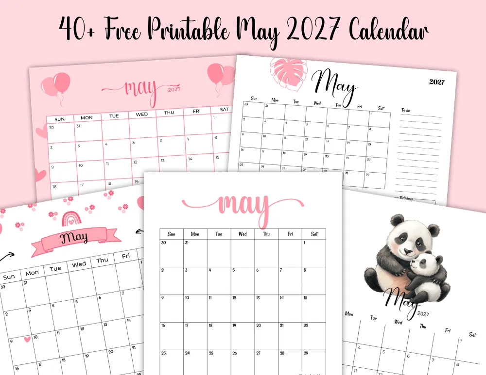 40+ Free Printable May 2027 Calendar