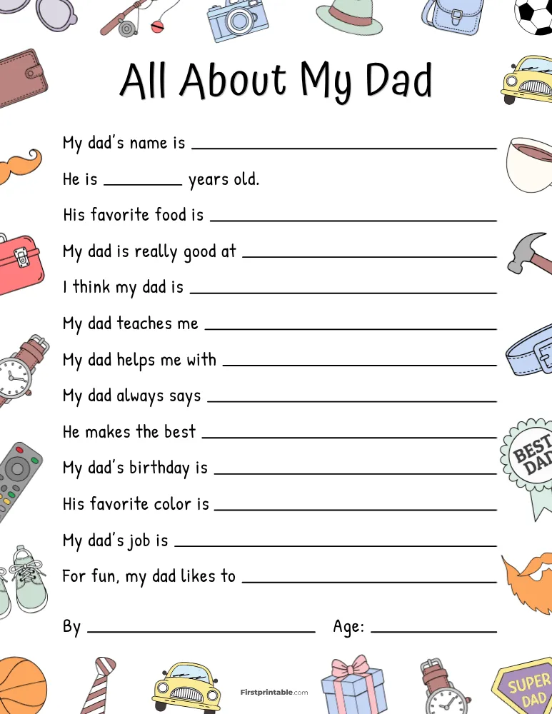 All About My Dad Questionnaire 03