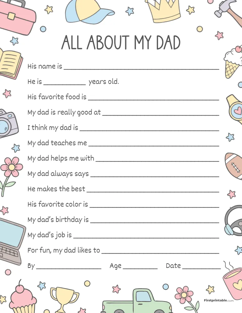 All About My Dad Questionnaire 04