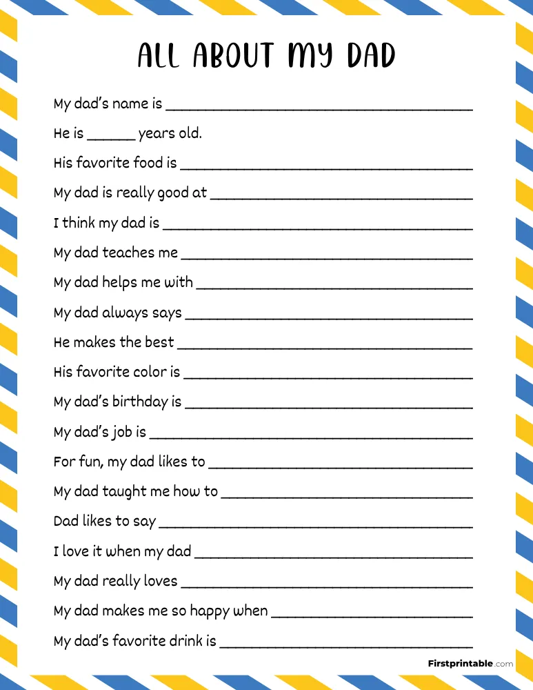 All About My Dad Questionnaire 08
