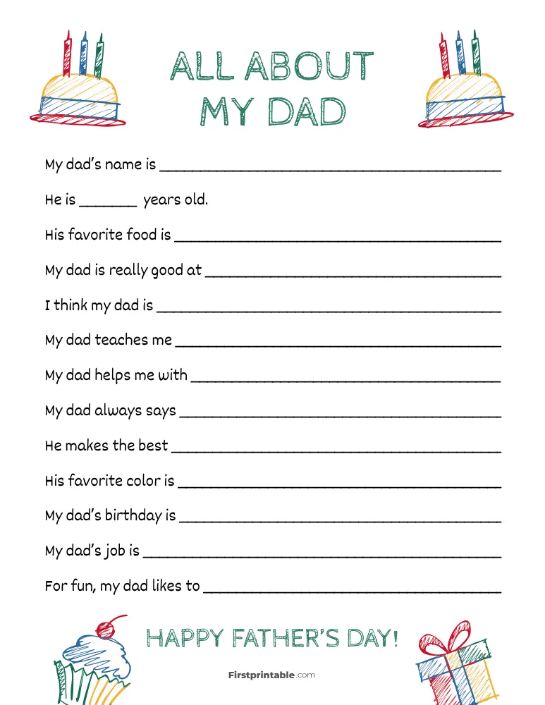 All About My Dad Questionnaire 09