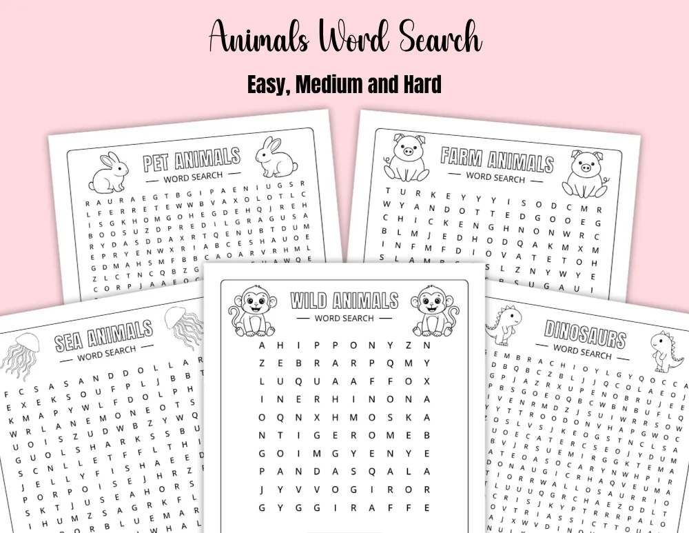 Animals Word Search