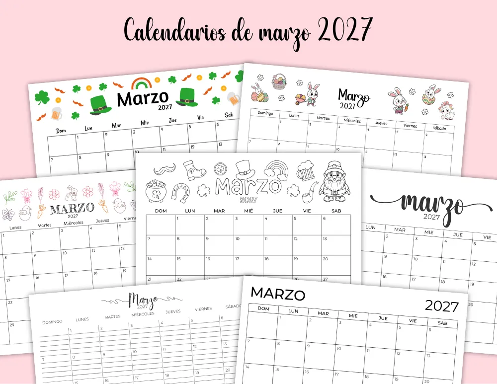 March 2027 Calendar Templates