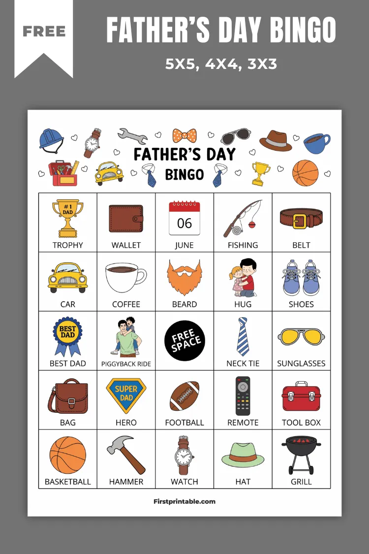 Father’s Day Bingo Cards | 10+ Free PDF Printables