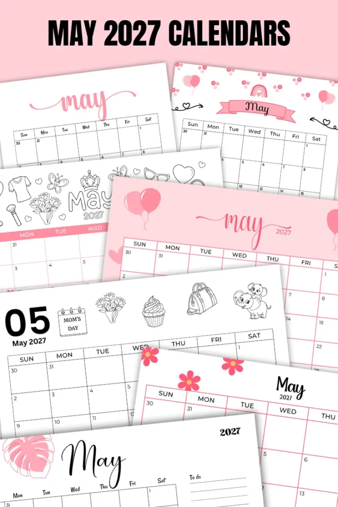 May 2027 Calendars | 40 Free Printable PDF