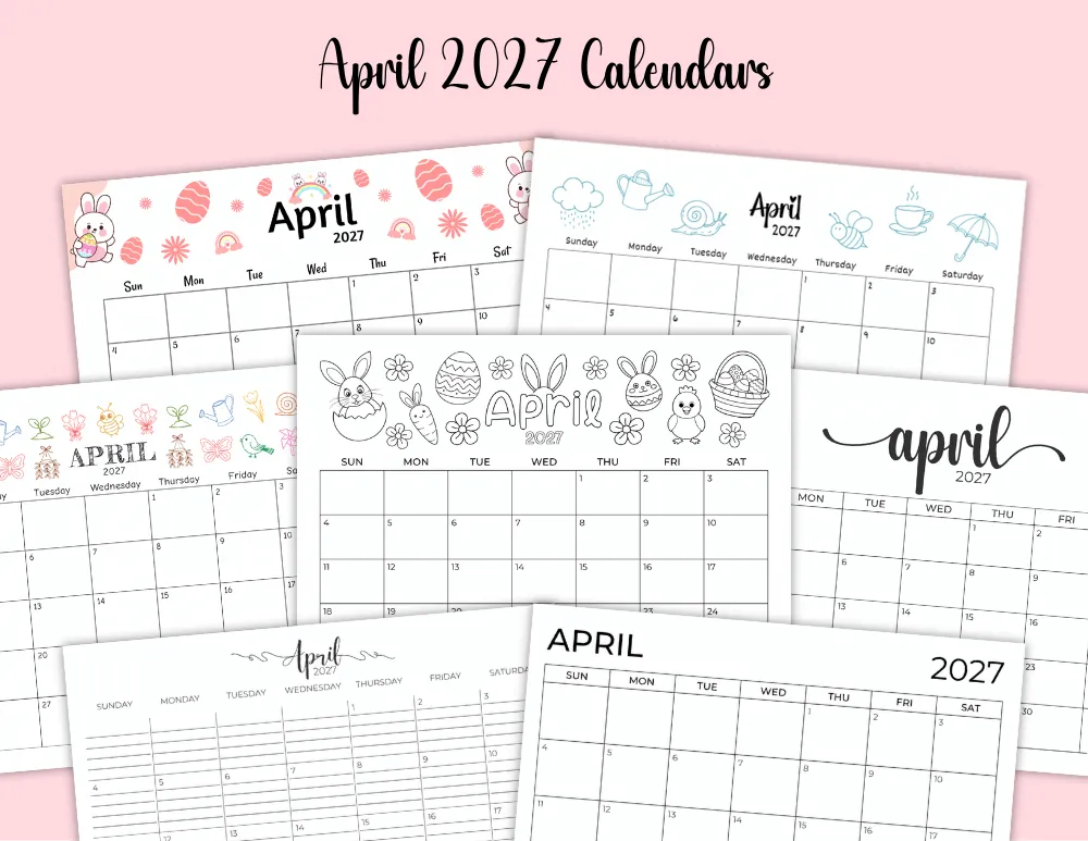 Printable 2027 April Calendar