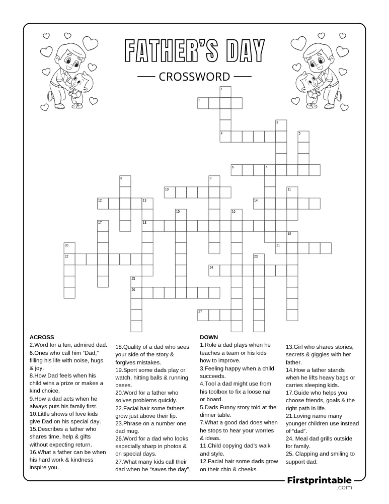 Father's Day Crossword - Hard 02