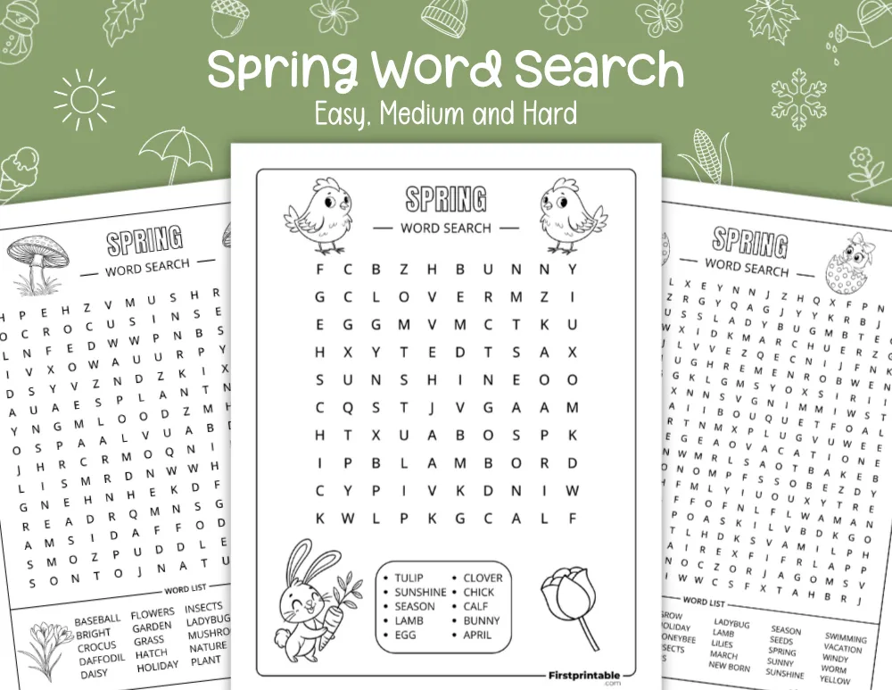 Spring Word Search