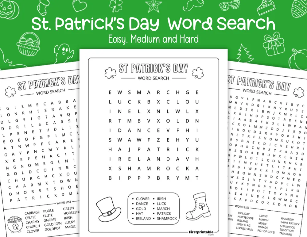 St Patrick's Day Word Search