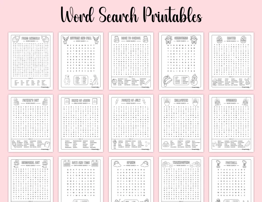 Word Search Printables