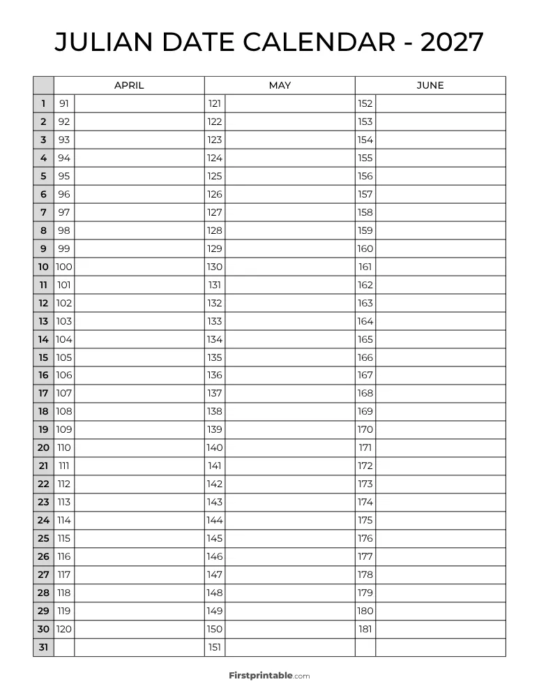2027 Julian Calendar 08 Page 2 of 4