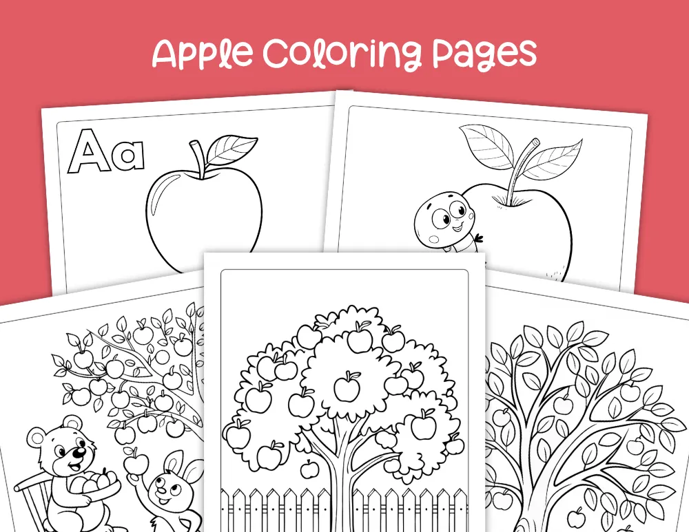 Apple Coloring Pages