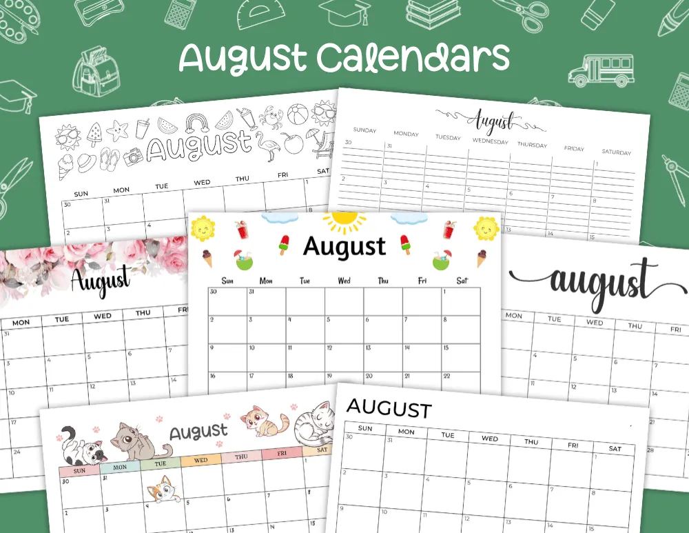 August Calendars