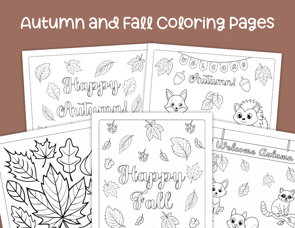 Autumn & Fall Coloring Pages