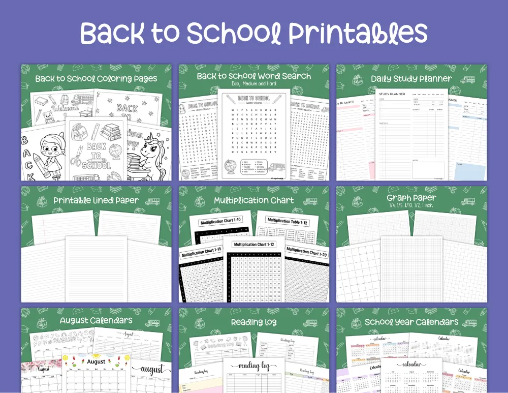 Back to School Printables