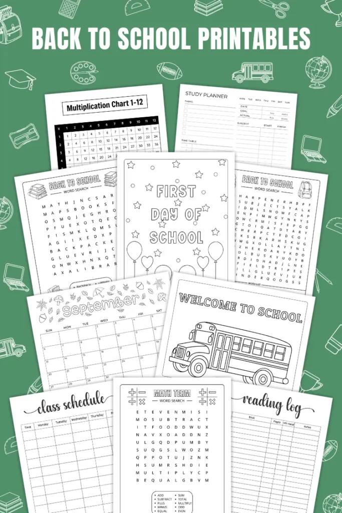 Back to School Printables | 100s of Free PDF Pages