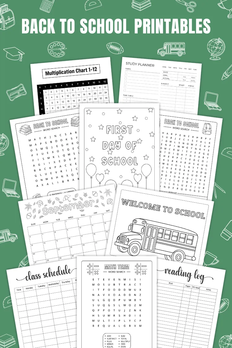 Back to School Printables | 100s of Free PDF Pages