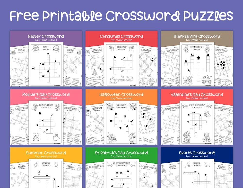 Free Printable Crossword Puzzles