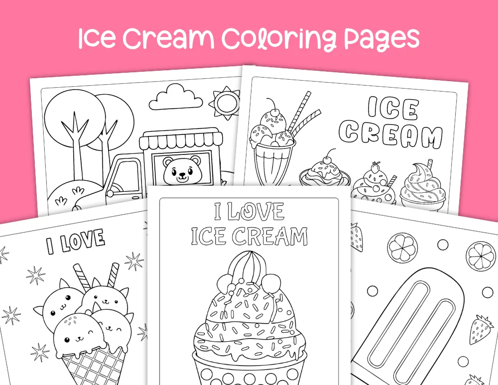 Ice cream Coloring Pages