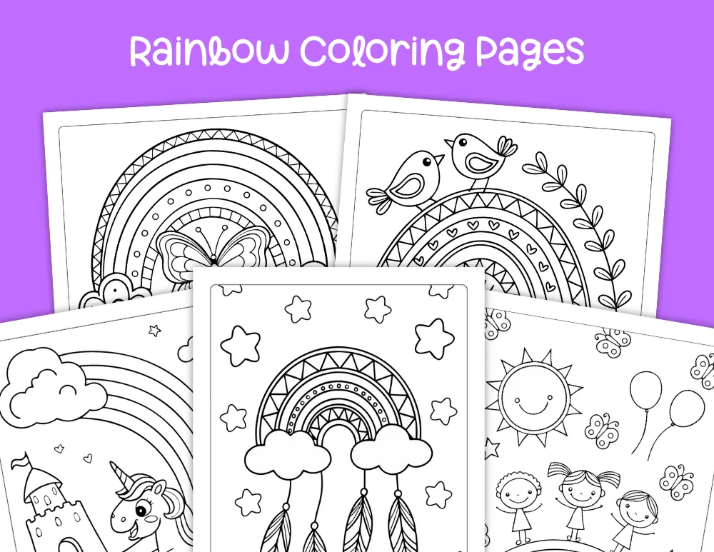 Rainbow Coloring Pages