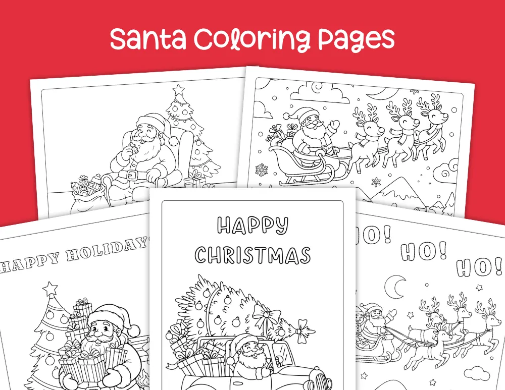Santa Coloring Pages