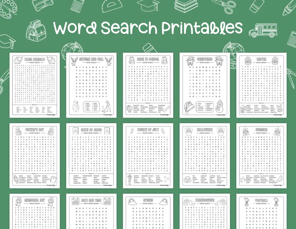 Word Search Printables