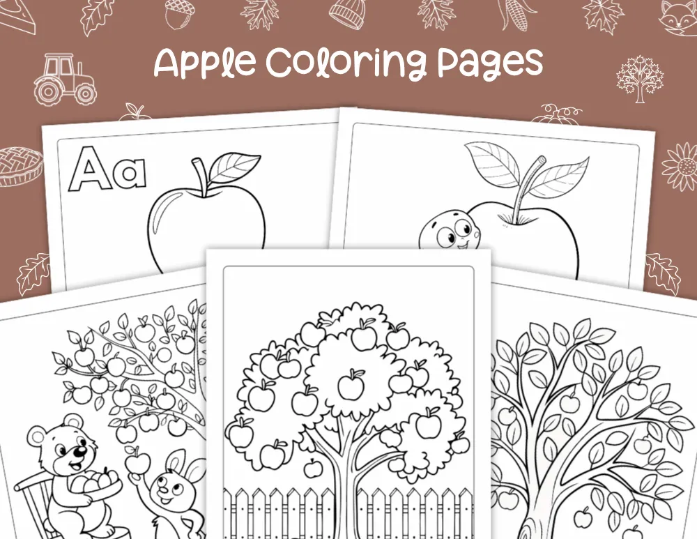 Apple Coloring Pages