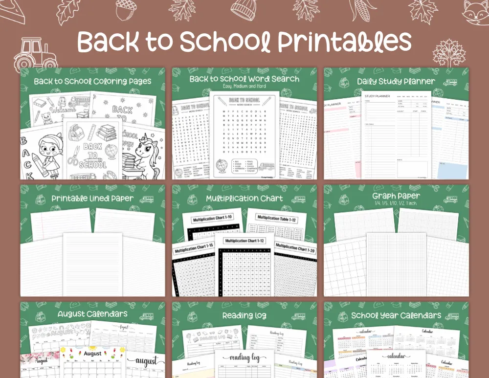 Back to School Printables
