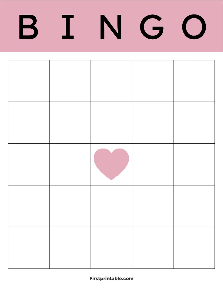 Blank Bingo Card 05 - 5x5 