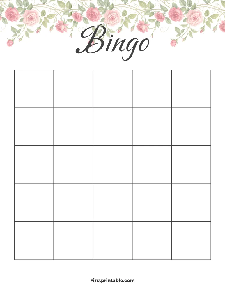 Blank Bingo Card 07 - 5x5 