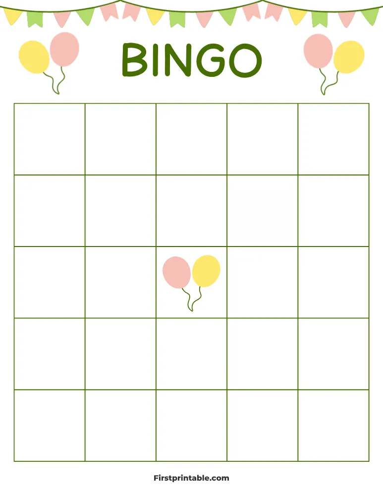 Blank Bingo Card 08 - 5x5 